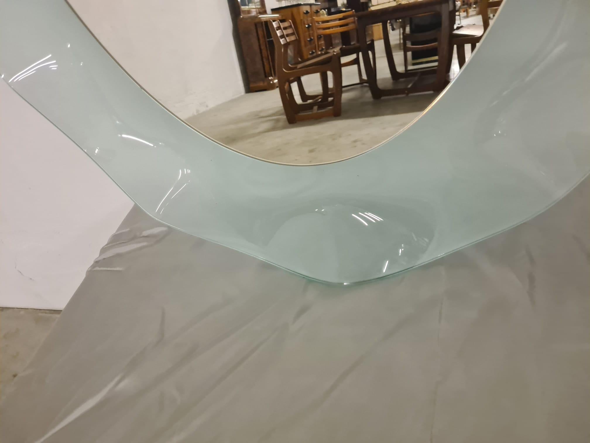 Vetro Specchio Onda di Nanda Vigo per Glas Italia 1980 in vendita