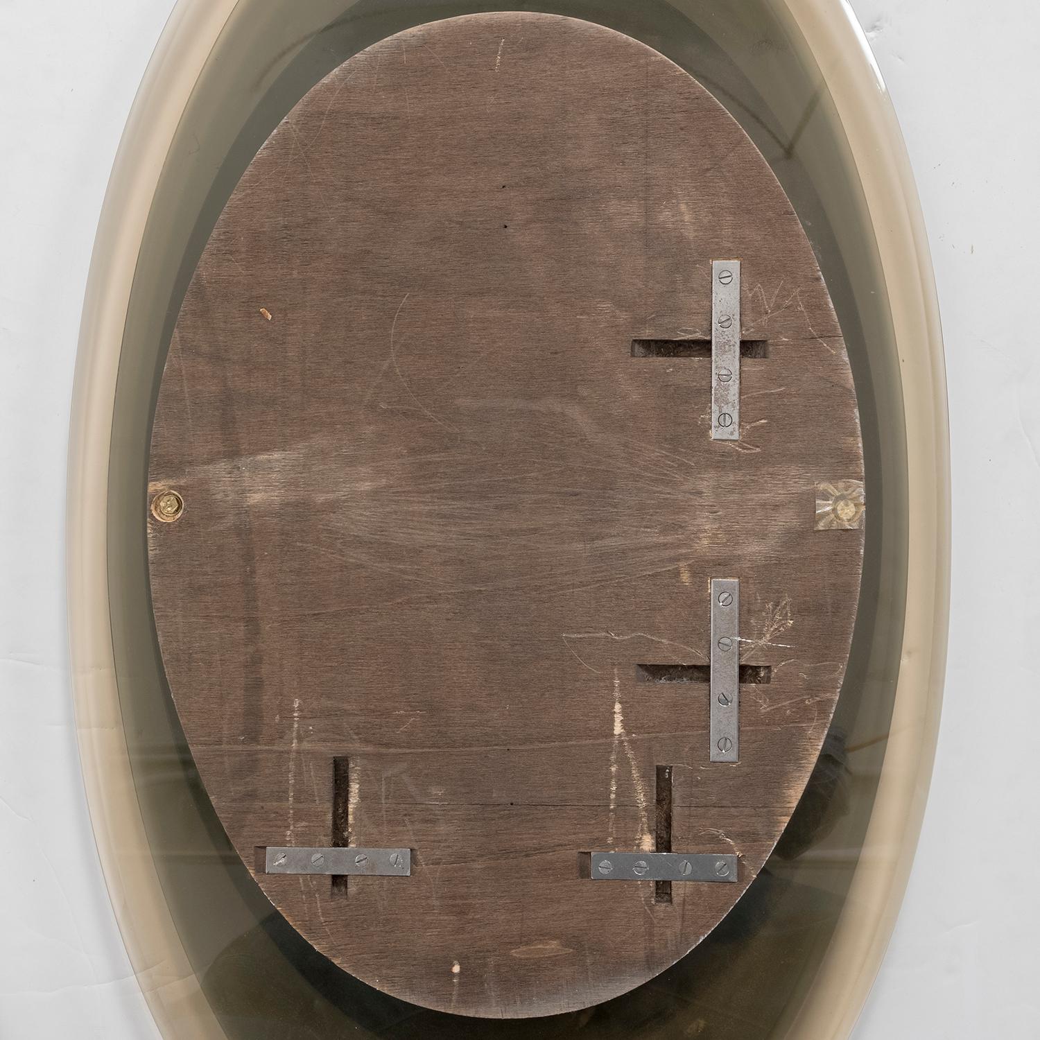 Ovaler Spiegel in zwei Farben von Max Ingrand für Fontana Arte im Zustand „Gut“ im Angebot in Milan, IT