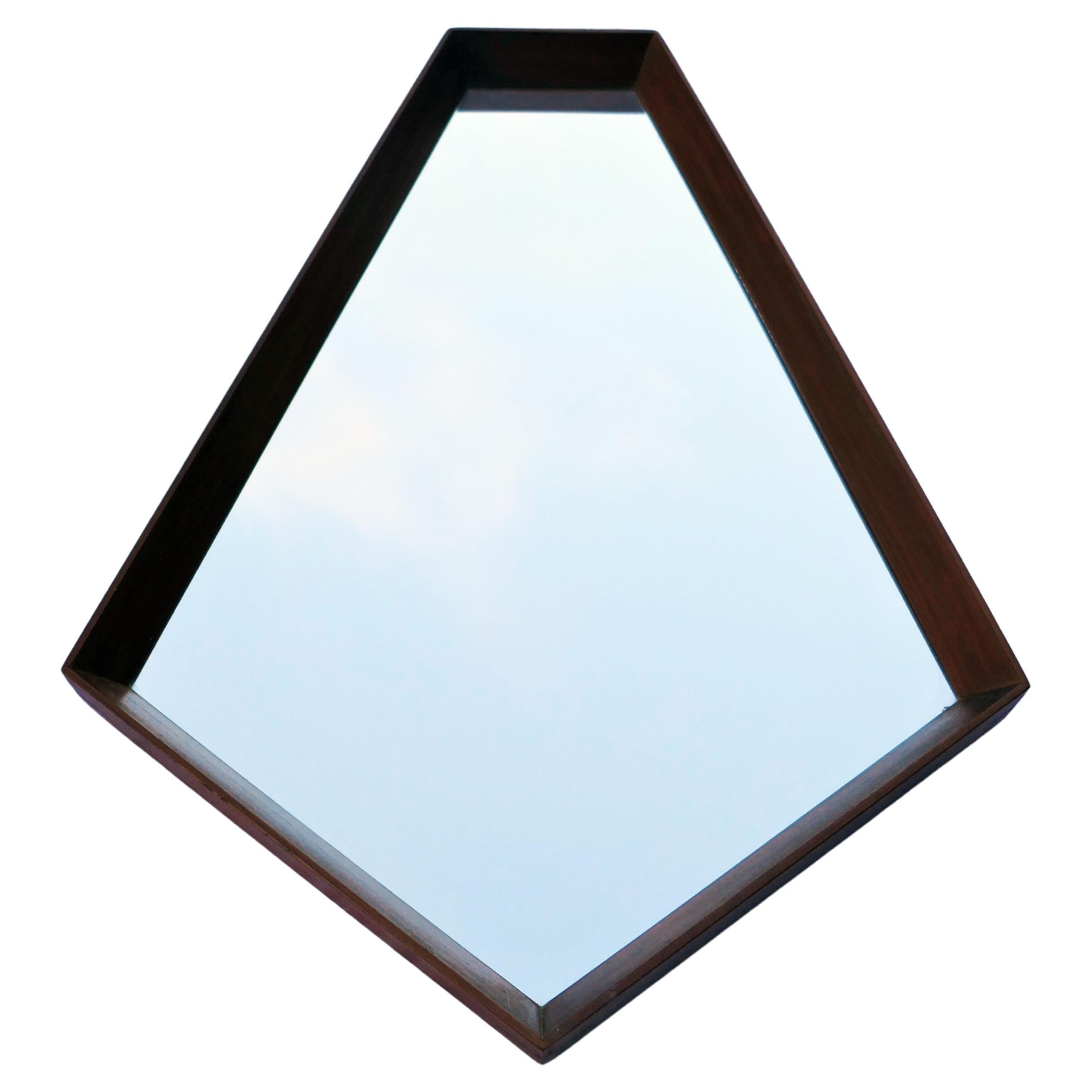 Wood Pentagonal mirror  For Sale