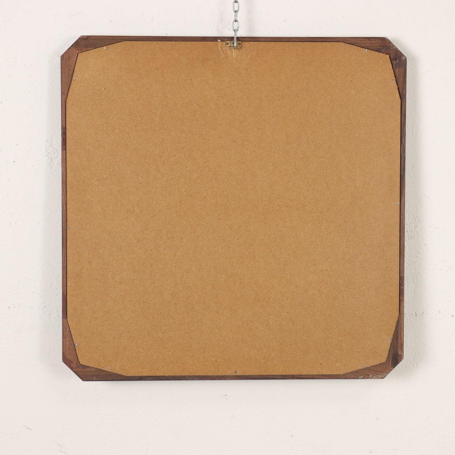 Square mirror 1960s In Good Condition In Milano, IT