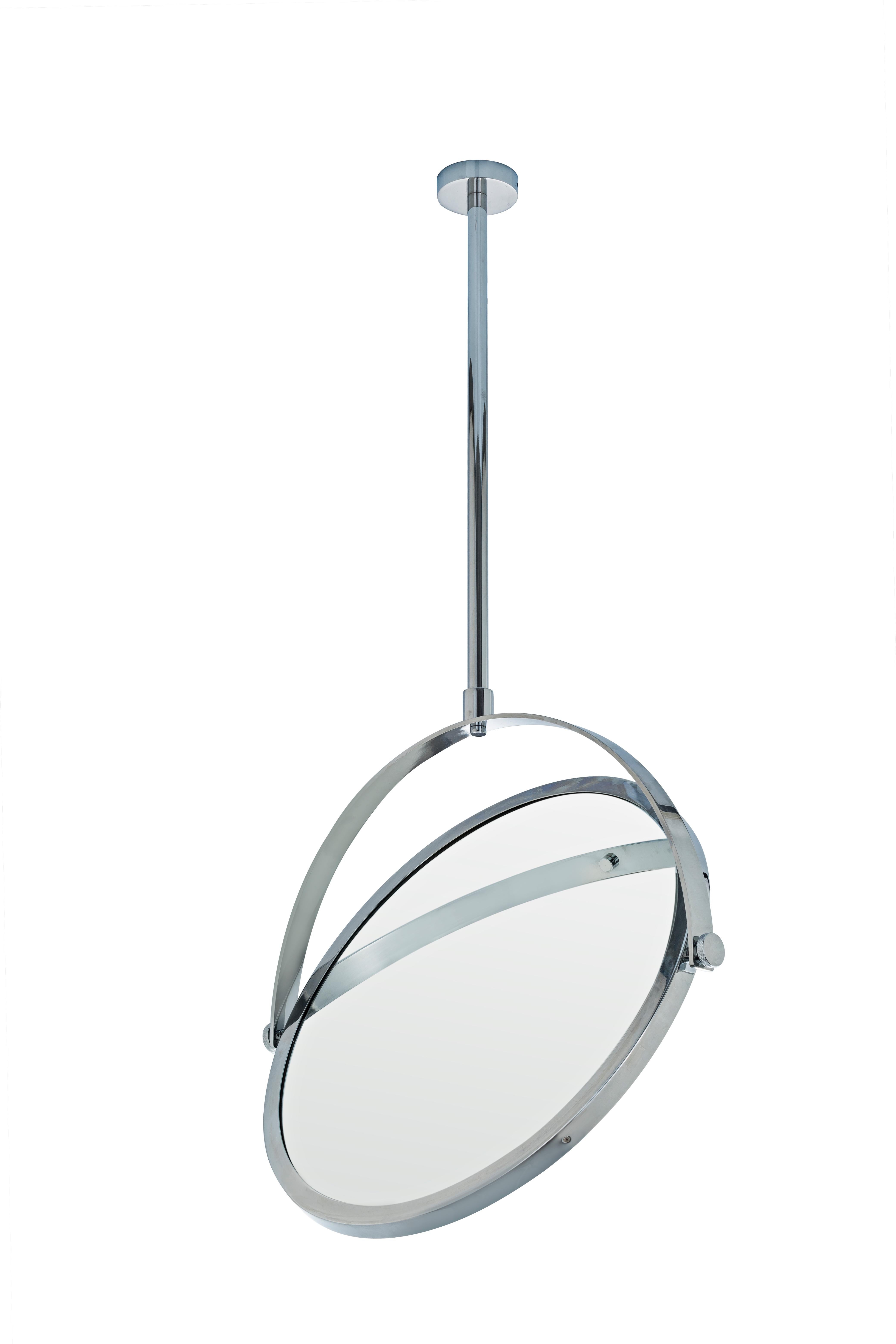 Contemporain Miroir réglable Novecento en laiton en vente