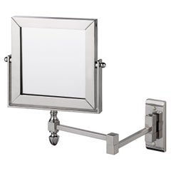 Two-sided adjustable brass mirror with articulated arms