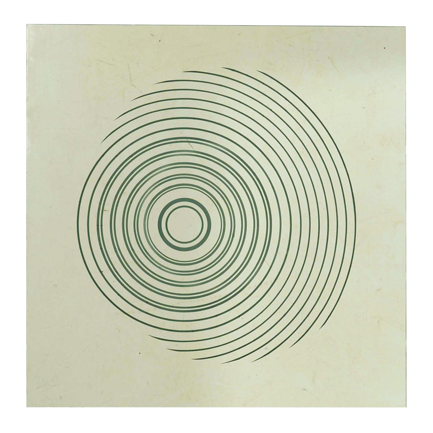 Specchio Retroilluminato con Serigrafie Optical, Italia 1970s in vendita