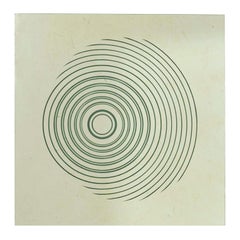 Specchio Retroilluminato con Serigrafie Optical, Italia 1970s