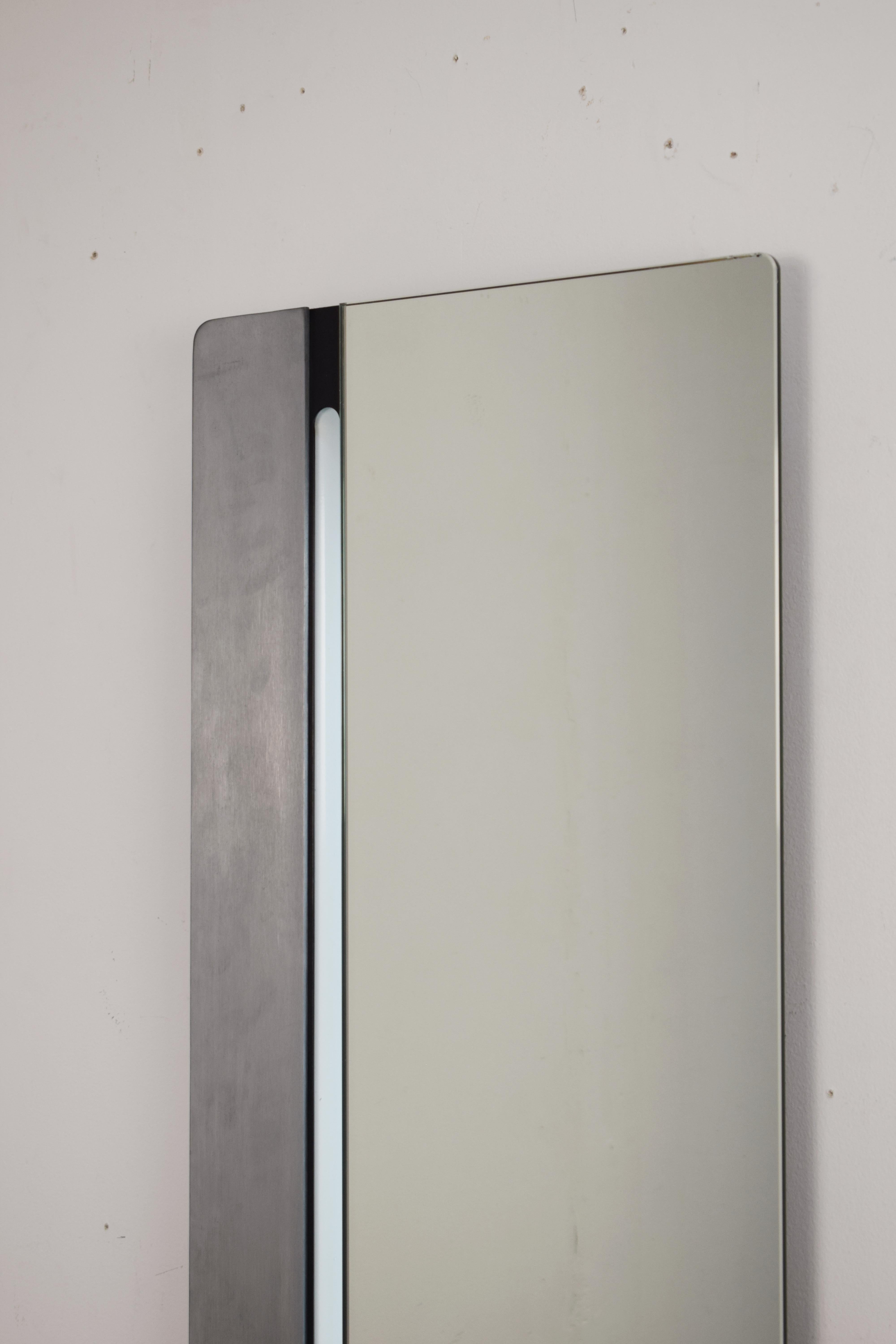 Mid-Century Modern Backlit mirror, Italy, 1970s. For Sale