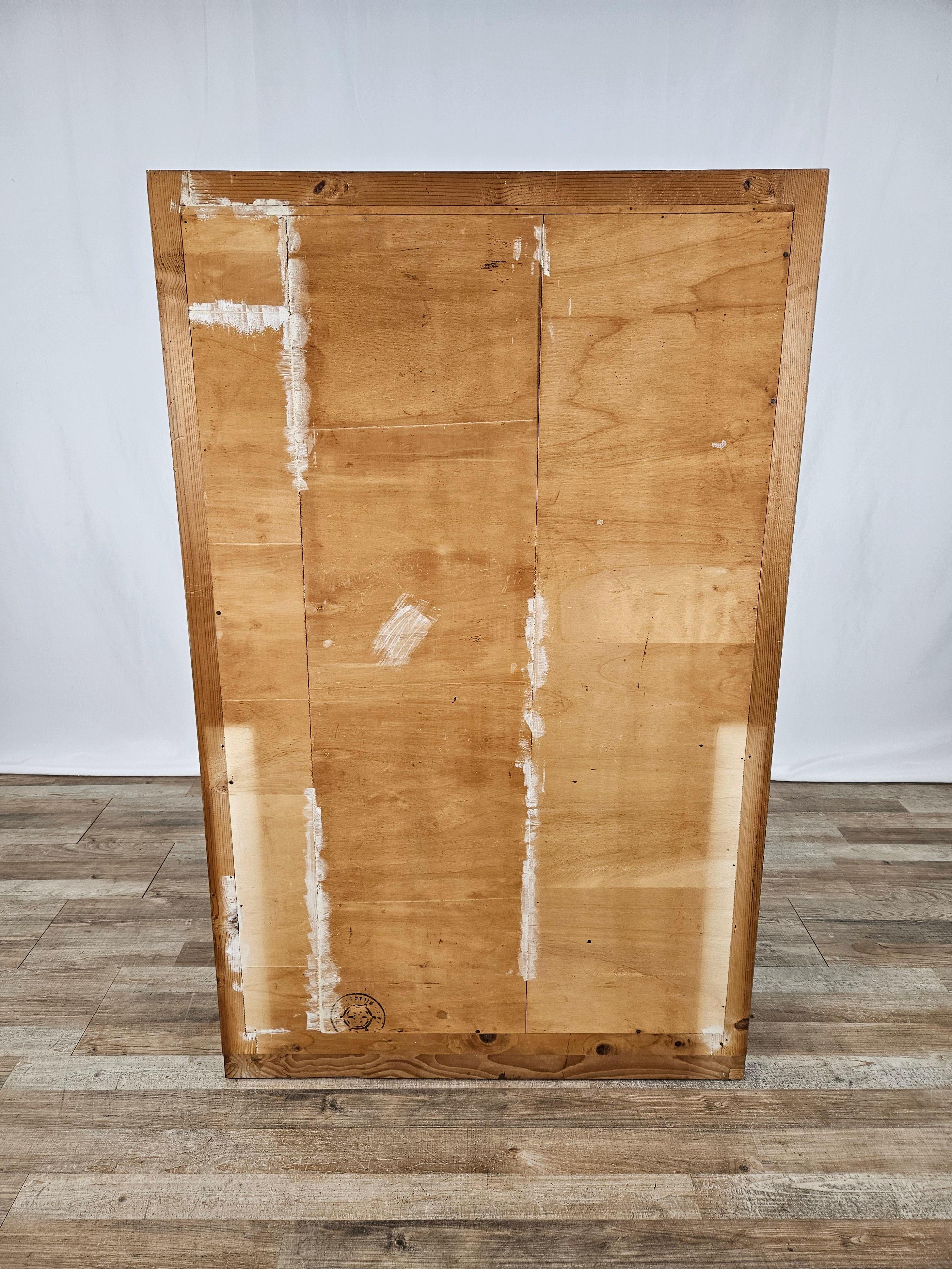 Miroir rectangulaire Art Déco avec base en bois de bruyère en vente 7