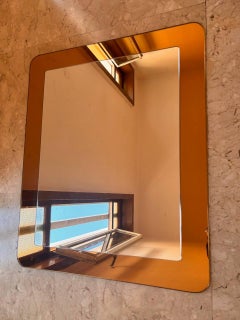 Rectangular mirror rosé, gold Cristal Arte 1960