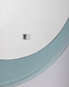 Miroir mural rond vintage des années 70 verre fumé design italien