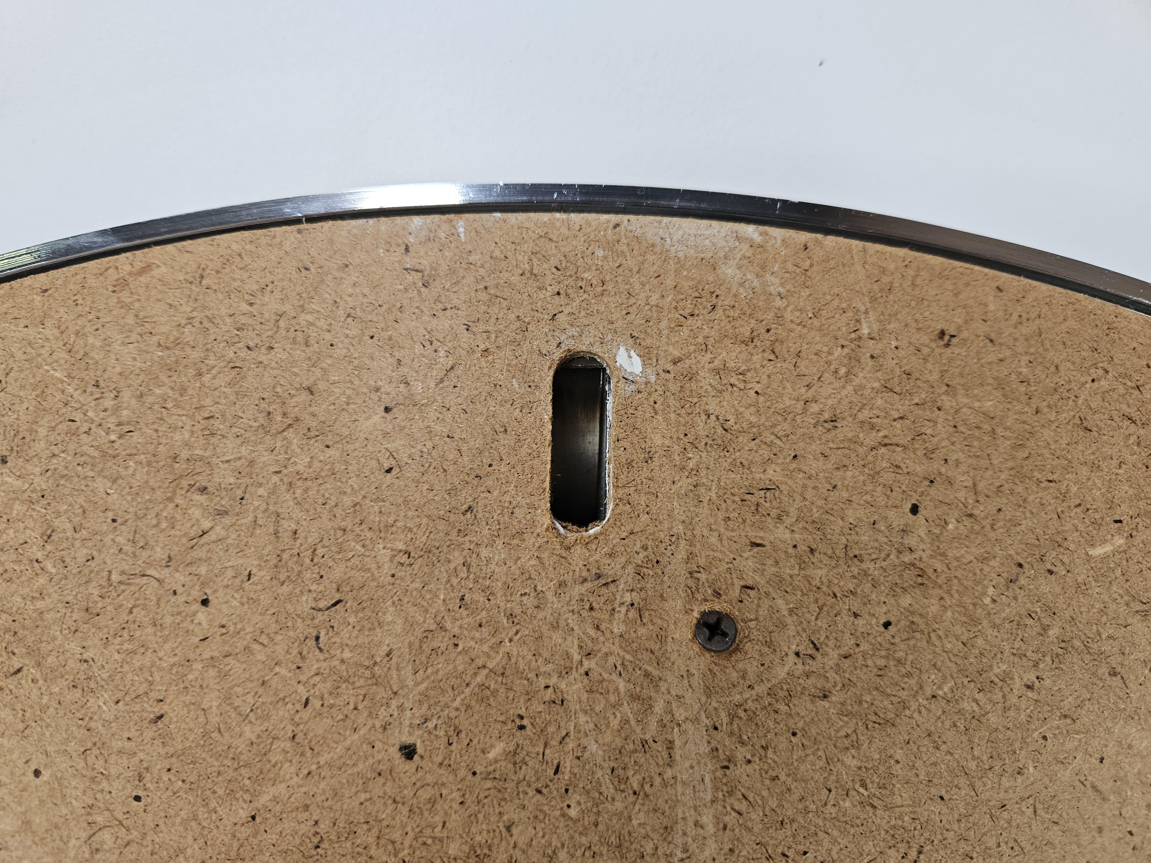 Miroir rond en plastique chromé des années 1970 en vente 2