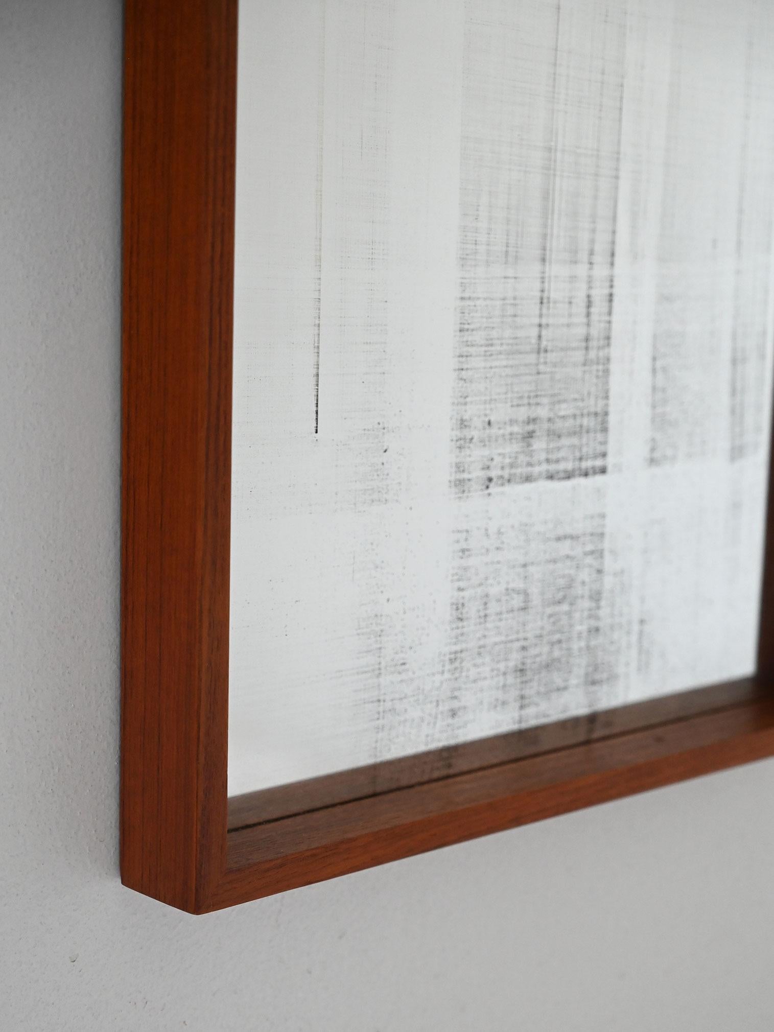 Espejo escandinavo de teca de los años 70 de estilo minimalista Escandinavo moderno en venta