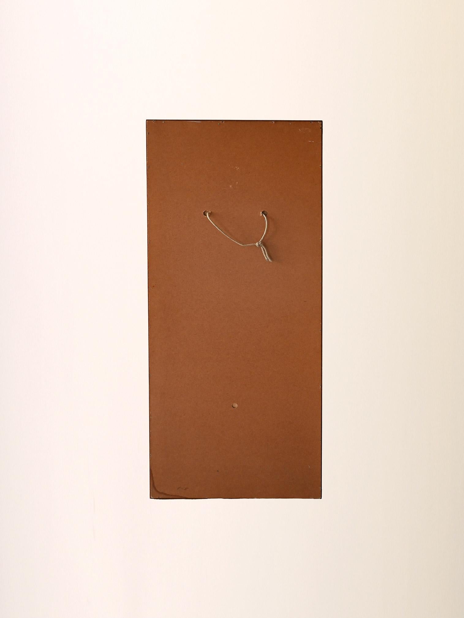 Espejo escandinavo de teca de los años 70 de estilo minimalista en Bueno estado para la venta en Brescia, IT