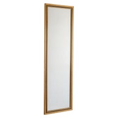 Specchio scandinavo anni 70 laccato oro
