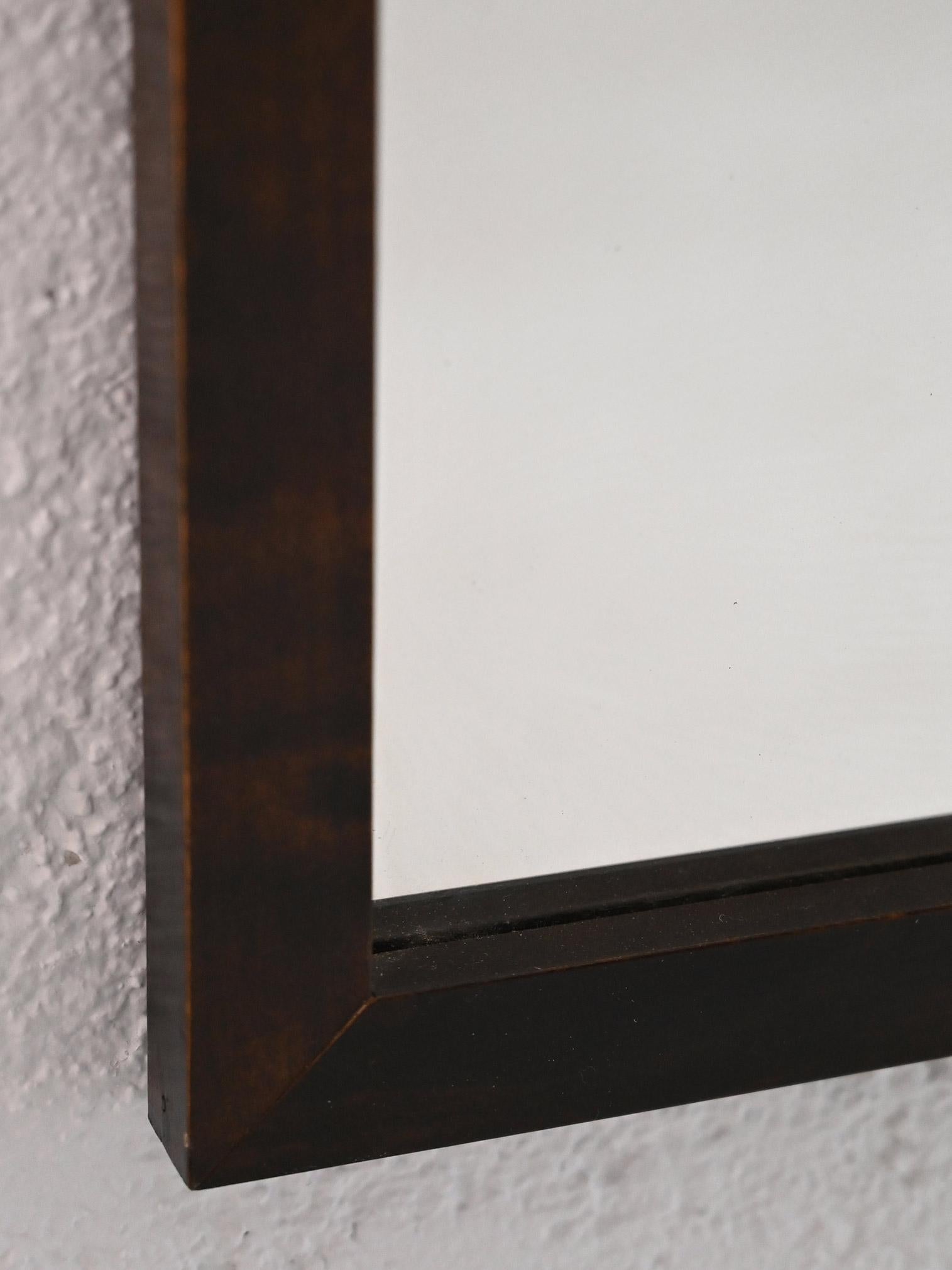 Scandinavian Modern Scandinavian mirror with wooden frame For Sale