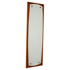 Skandinavischer Mahagoni-Wandspiegel aus den 1950er Jahren
