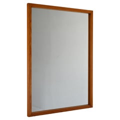 Skandinavischer minimalistischer Eichenspiegel aus den 1960er Jahren