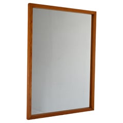 Espejo minimalista escandinavo de roble de los años 60