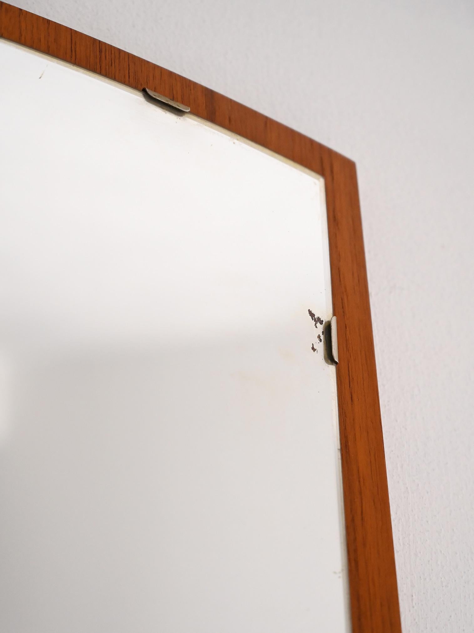 Scandinave moderne Miroir scandinave vintage en teck des années 1960 en vente