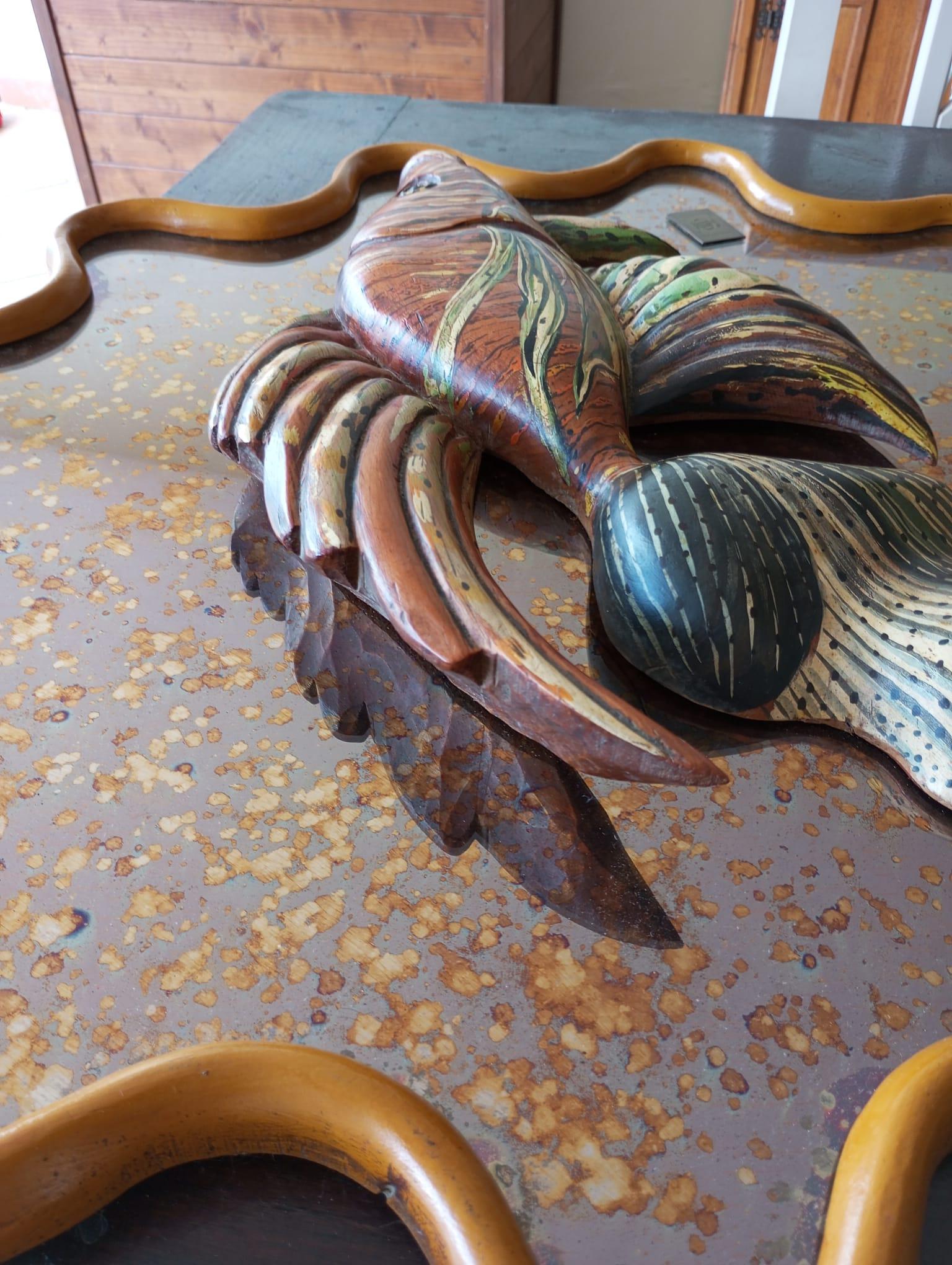 Spiegel-Skulptur mit Fisch von Mauro Pieroni - Florenz Italien '70er Jahre im Angebot 5
