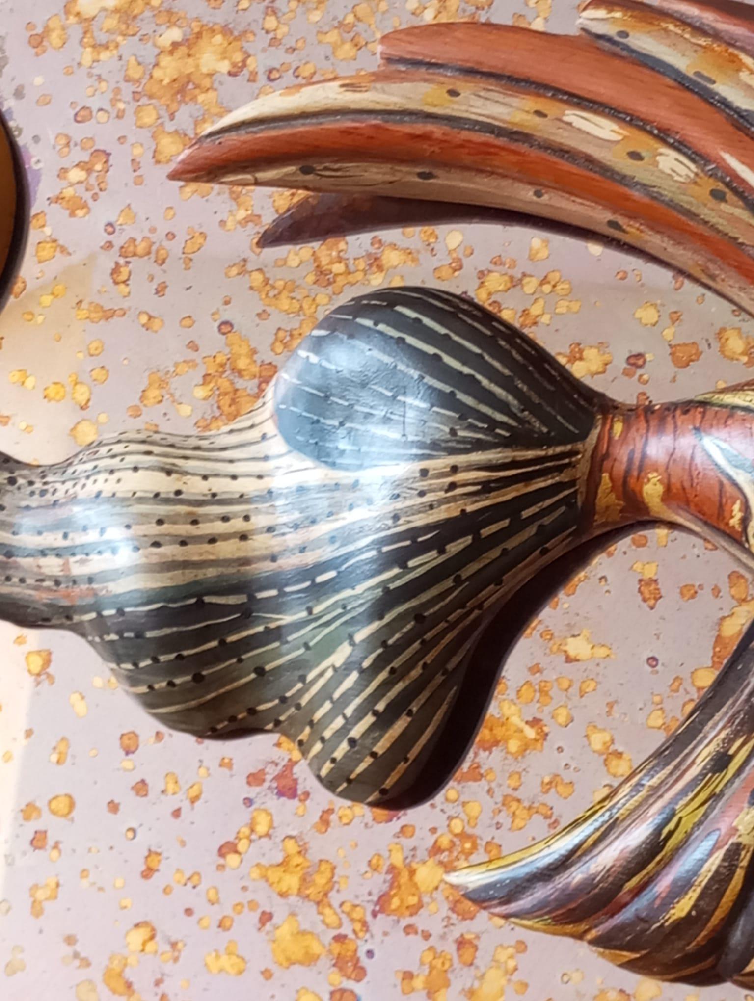 Spiegel-Skulptur mit Fisch von Mauro Pieroni - Florenz Italien '70er Jahre im Angebot 3