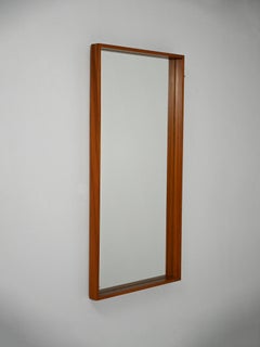 Specchio svedese in teak anni 50–60