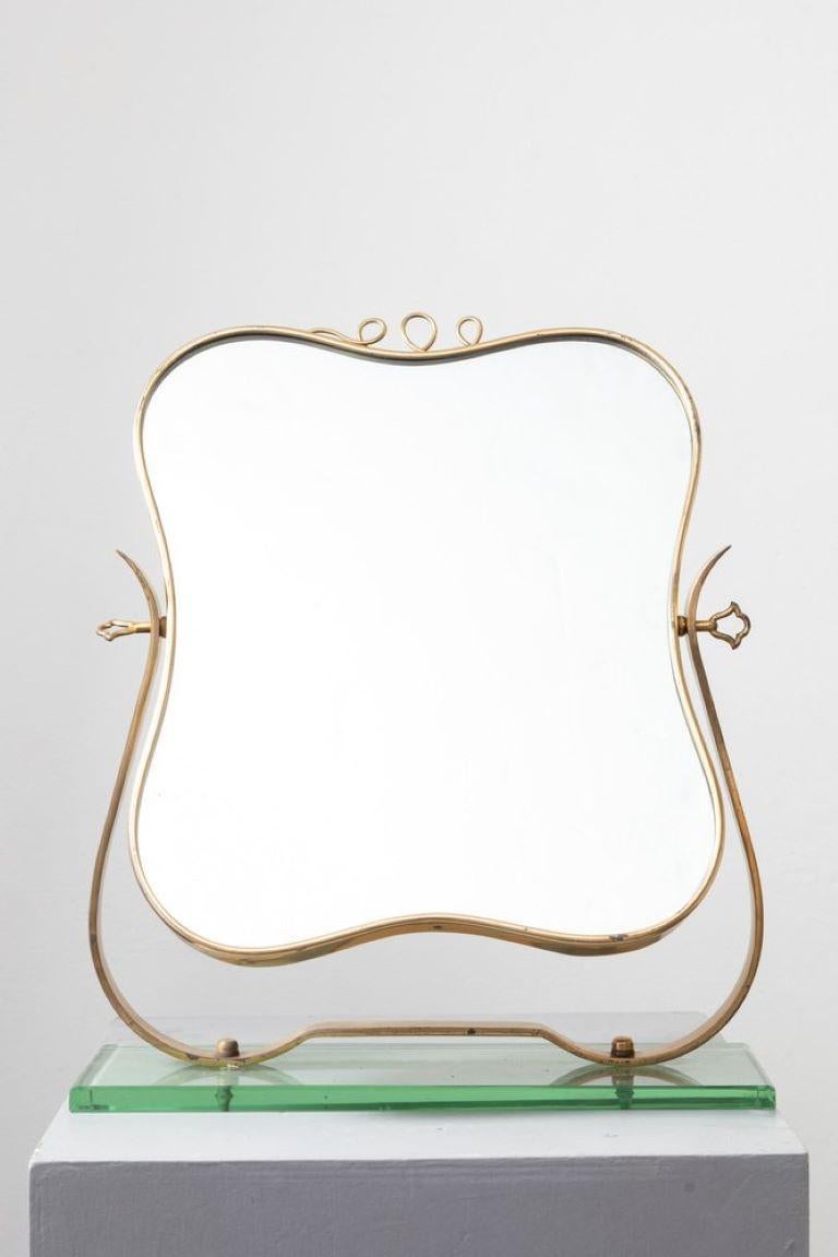 Table miroir dans le style de Gio Ponti attribuée à Fontana Arte Bon état - En vente à Torino, IT