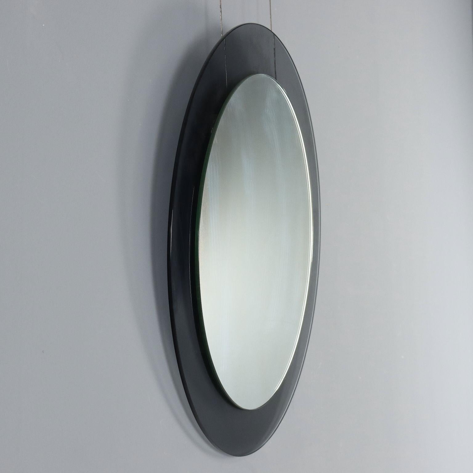 Mirror 60s round mirror For Sale