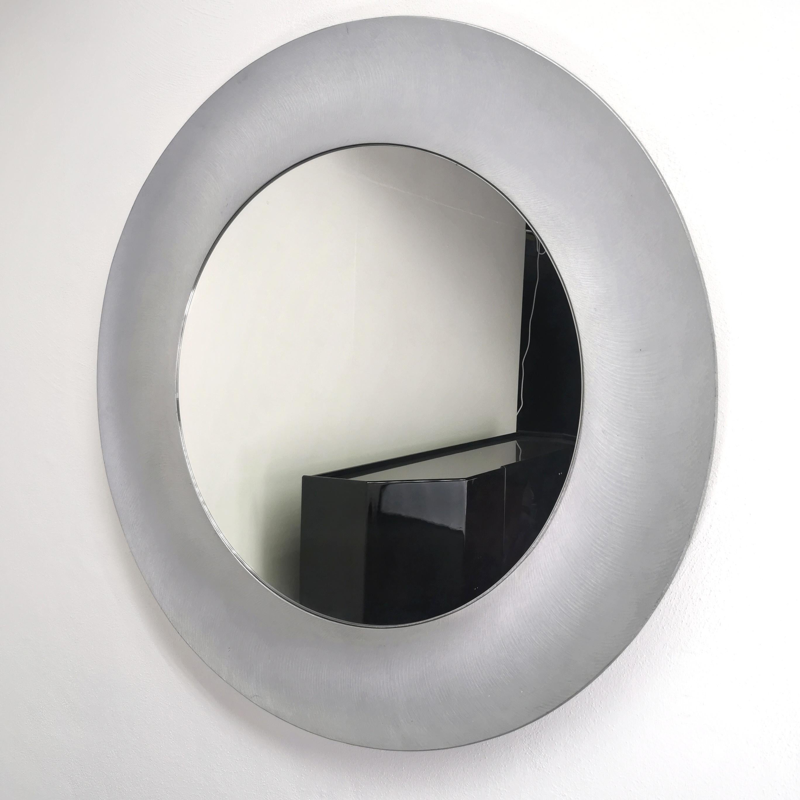Lorenzo Burchiellaro 1970's Round Mirror For Sale 4
