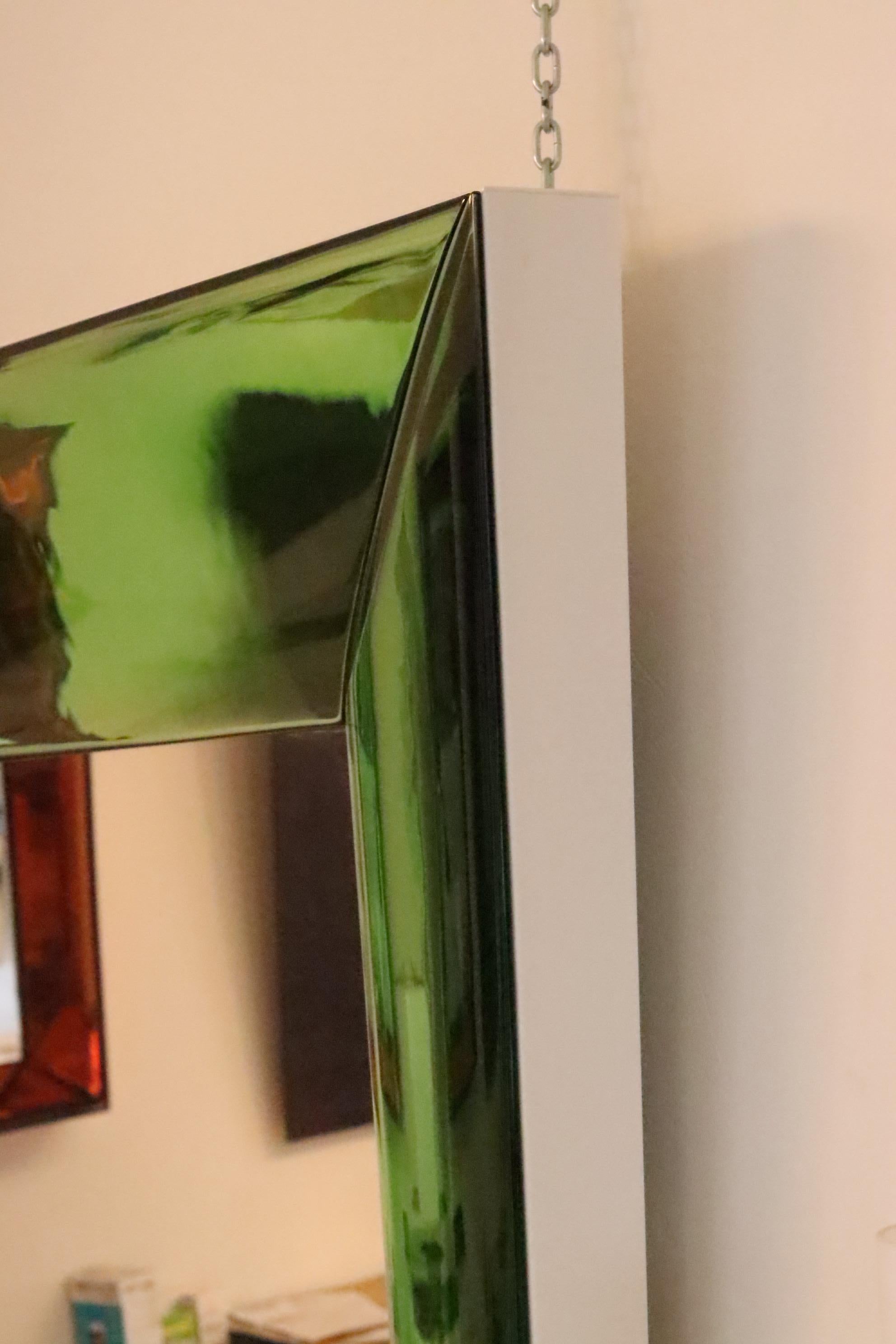 Crystal iNFINITE GREEN TRAPEZE mirror 15