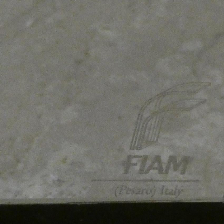 Specchio verticale in vetro curvo obliquo di Massimo Morozzi per Fiam, anni '80 in vendita 8