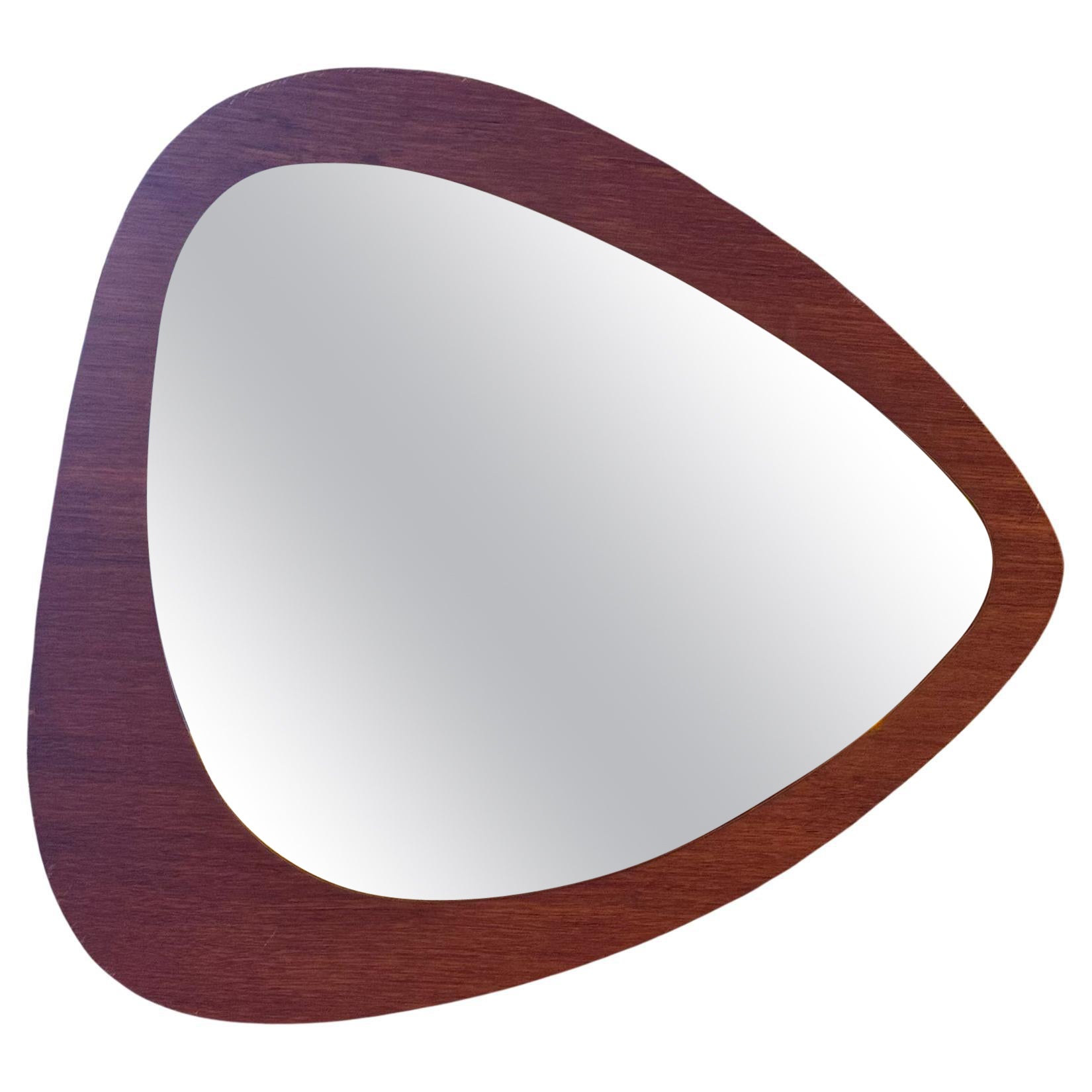 Specchio Vintage con Cornice in Teak – Design Danese Anni 
60