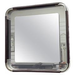 Specchio Vintage Da Parete In Acciaio E Bachelite Design Modernariato Anni 70