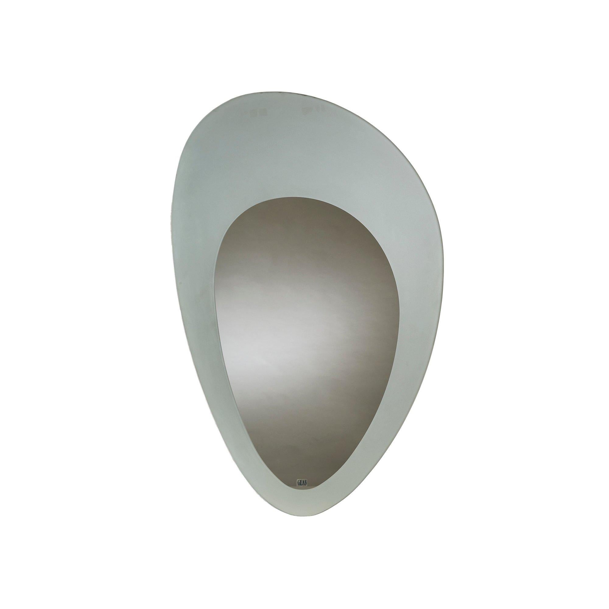 Miroir vintage conçu et produit par Glass en 1970.