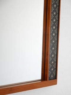 Espejo vintage de teca grabada Hans-Agne Jakobsson