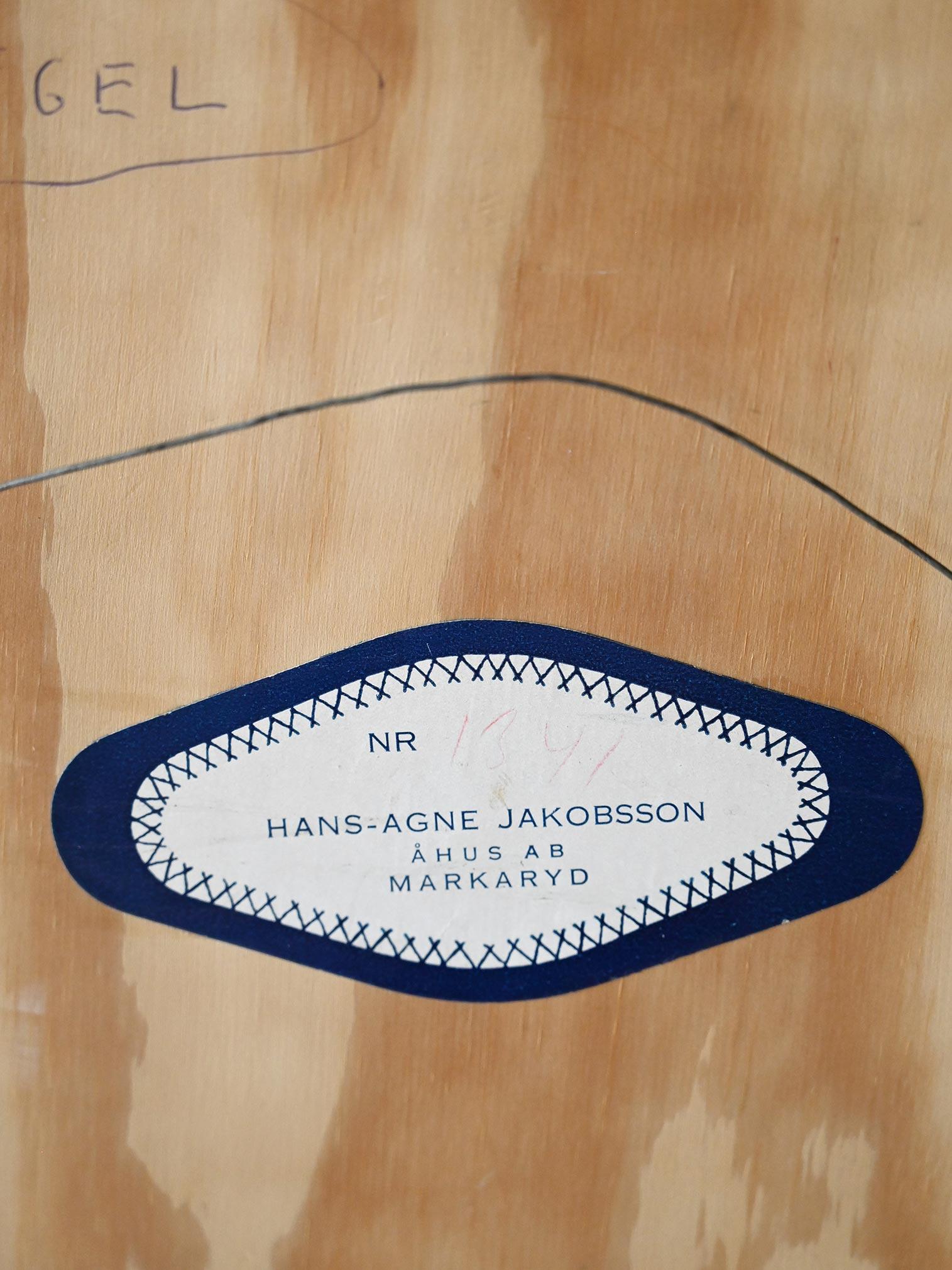 Hans-Agne Jakobsson vintage gravierter Teakholzspiegel im Zustand „Gut“ im Angebot in Brescia, IT