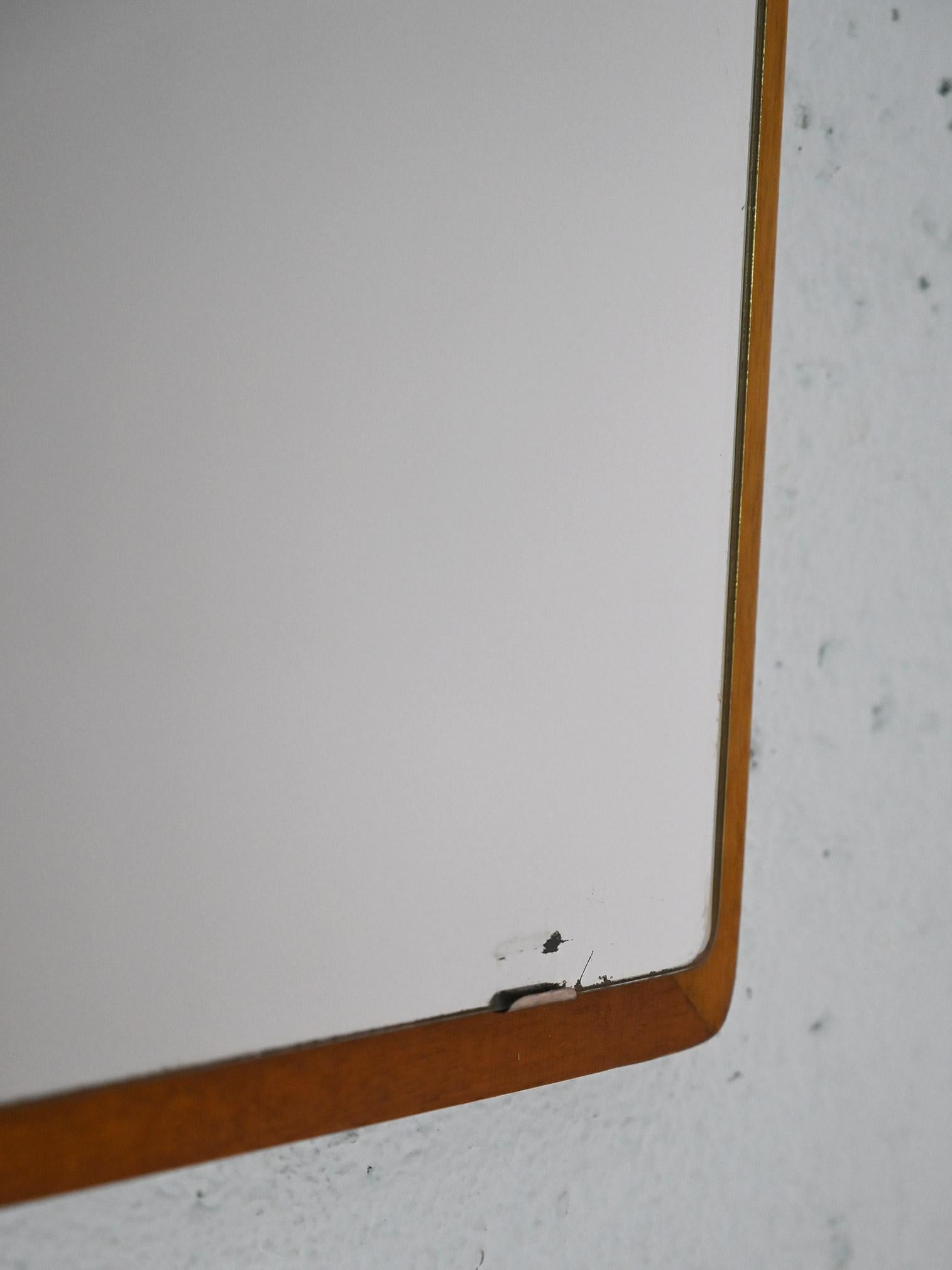 Espejo rectangular vintage Teca en venta