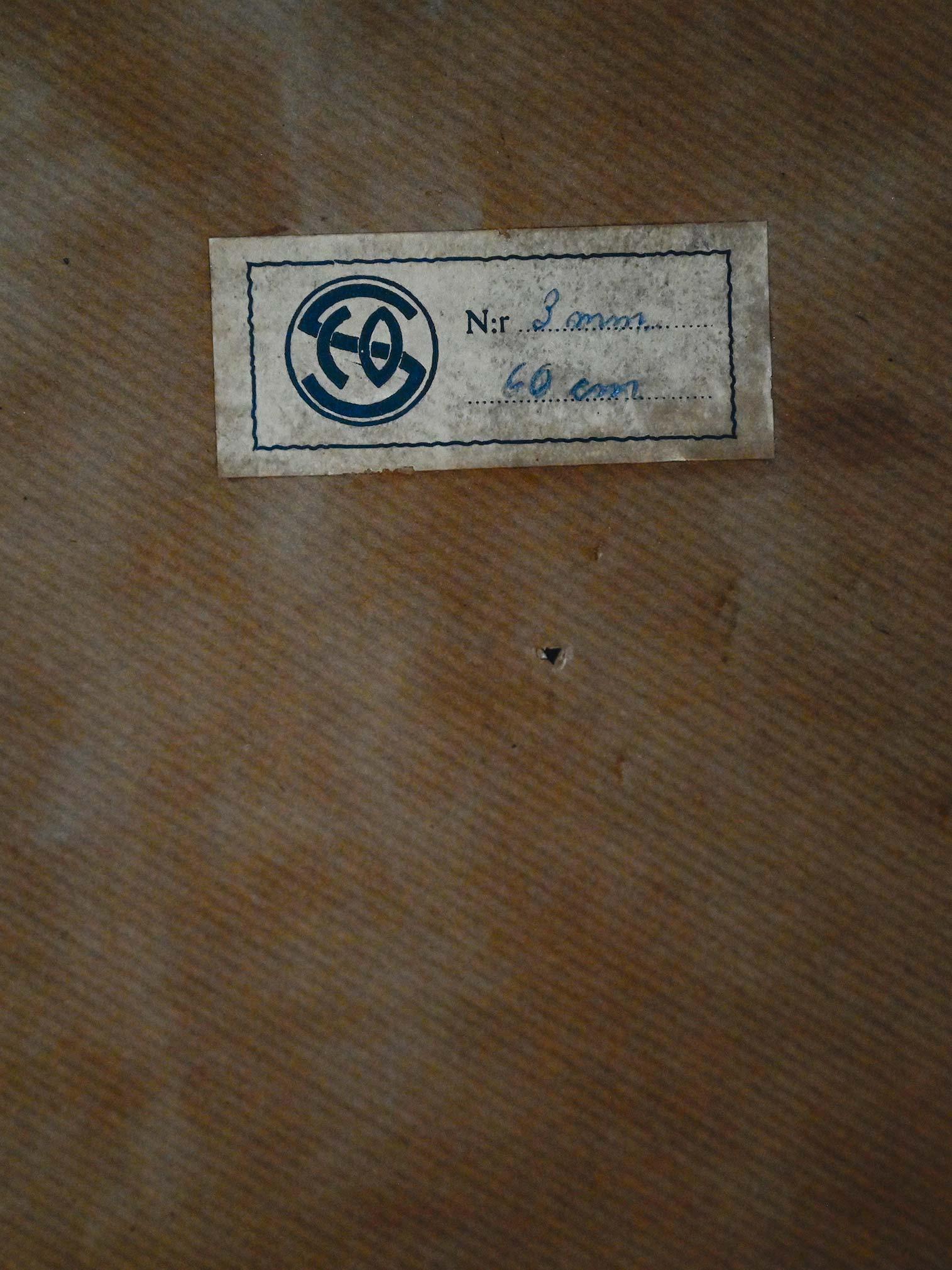 Métal Miroir rond vintage avec cadre invisible, années 1950/60 en vente