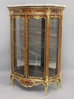 Special 19th Century Gilt Bronze Mounted Double Door Vitrine by Joseph Zwiener