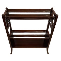Antique Special 19th Century Mahogany and Satinwood Book Trough Shelving Unit