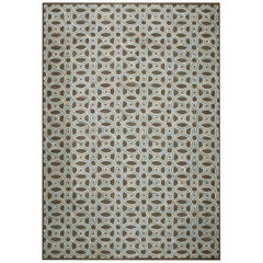 Special and Distinctive Geometric Design Contemporary Cotton American Hooked Rug