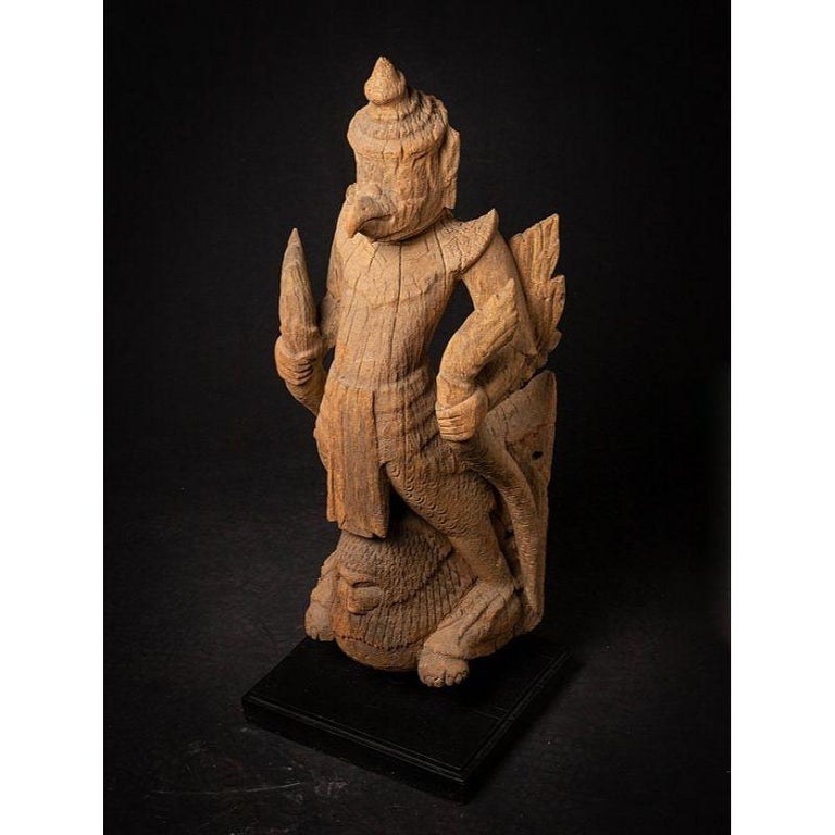 Special and Large Antique Wooden Garuda Statue from Burma For Sale at 1stDibs