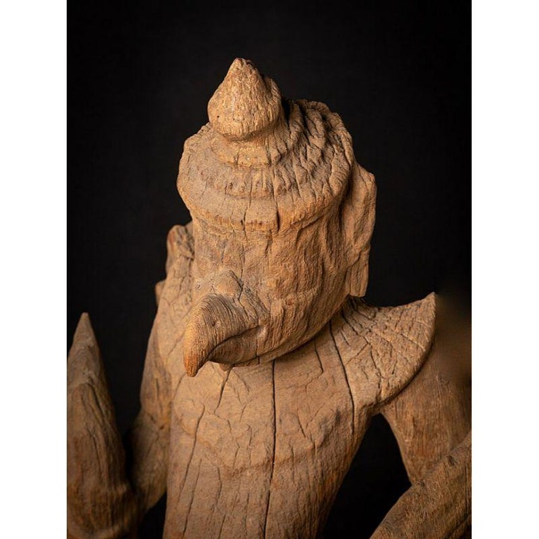 Special and Large Antique Wooden Garuda Statue from Burma For Sale at 1stDibs