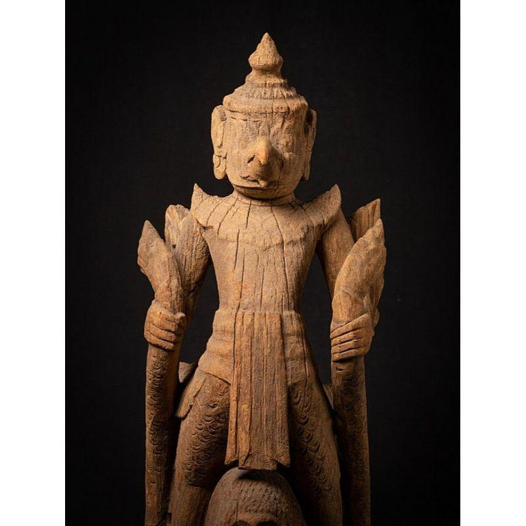 Special and Large Antique Wooden Garuda Statue from Burma For Sale at 1stDibs
