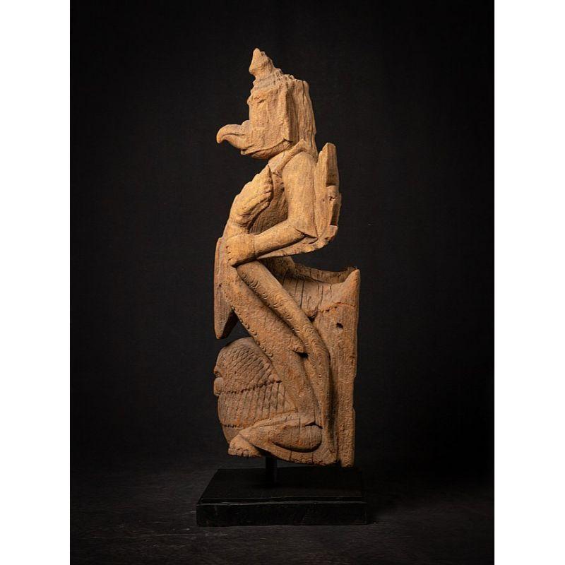 18th Century and Earlier 17th century Special and Large Antique Wooden Garuda Statue from Burma
