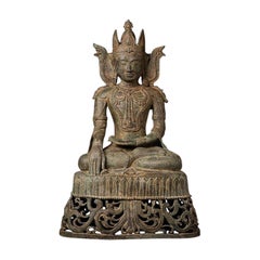 Special Antique Bronze Arakan Buddha Statue from Burma