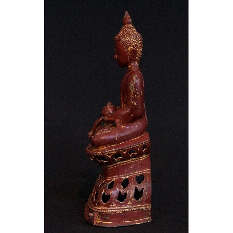Burmese Special Antique Bronze Ava Buddha from Burma For Sale