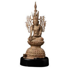 Speziale antike burmesische Buddha-Statue aus Bronze aus Burma