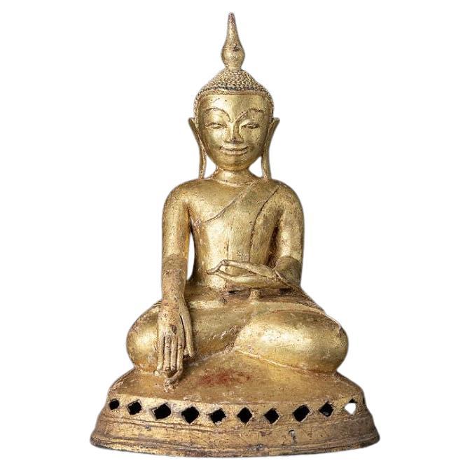 Special Antique Bronze Burmese Buddha Statue from Burma For Sale