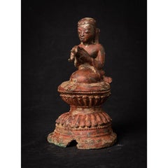 Special Antique Bronze Burmese Monk Statue from Burma