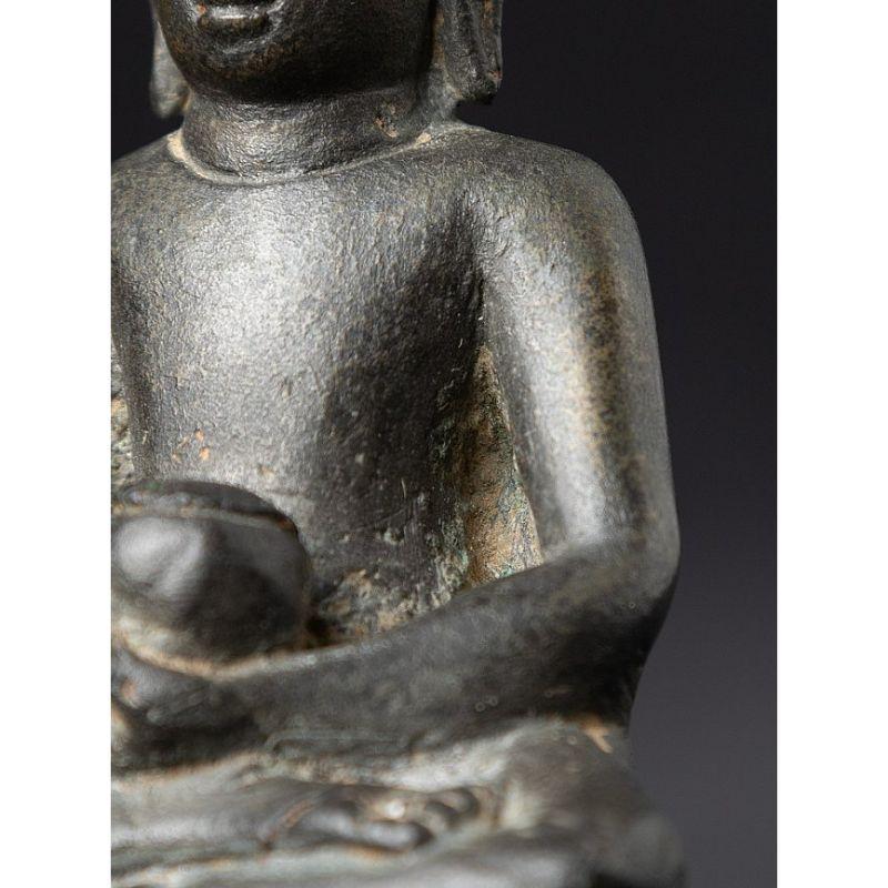 Special Antique Bronze Pyu Buddha Statue from Burma For Sale 11