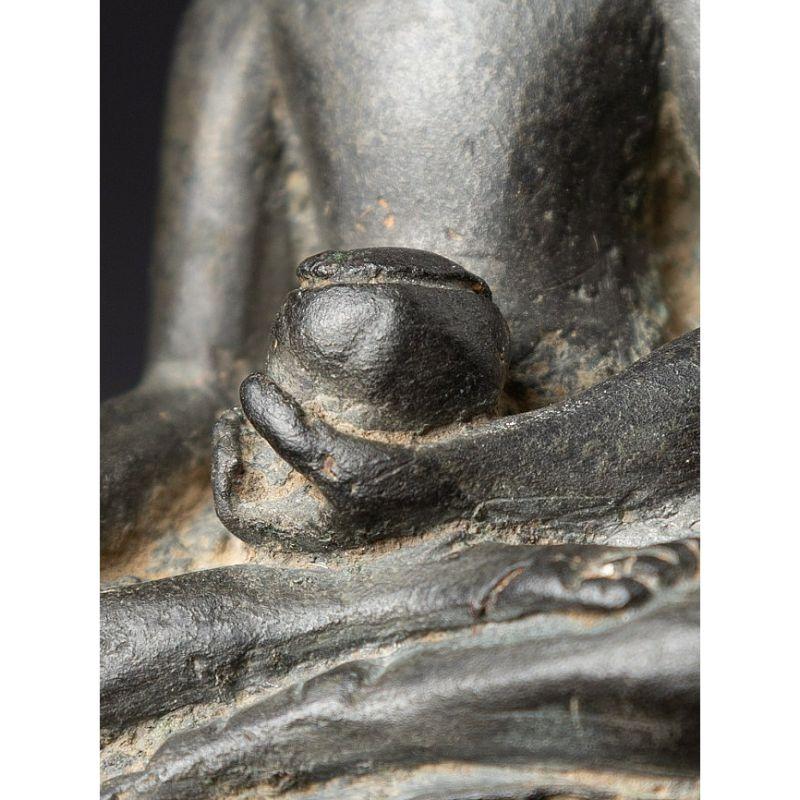 Sondere antike Pyu-Buddha-Statue aus Bronze aus Birma im Angebot 13